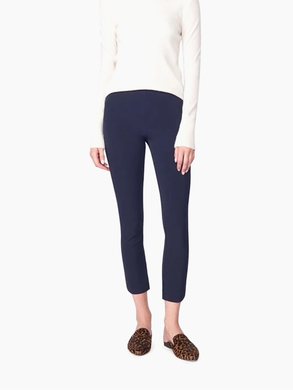 Veronica Beard Core Scuba Navy Blue Cropped  Pants Size 6